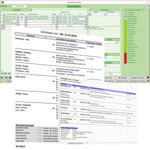 Dienstplan und Personalplanung